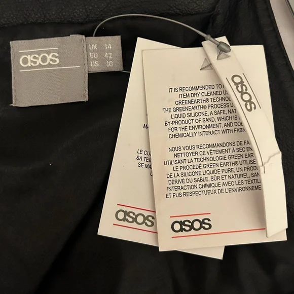 **ASOS** NWT Stunning Lined Genuine Leather Skirt - Picture 4 of 4